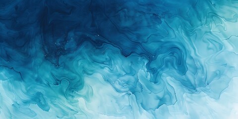 Abstract watercolor paint background by gradient deep blue color