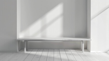 White Room With Bench and Window