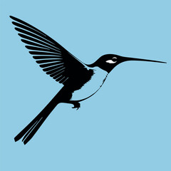 black and white bird vector design