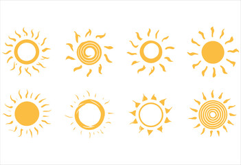 set of sun icons