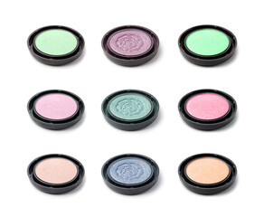 Eye Shadow Palettes Isolated, New Makeup Palette, Crushed Natural Glitter Pigment Texture