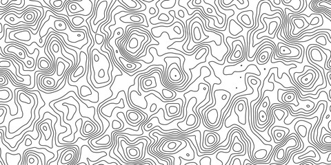 Naklejka premium Modern Art Texture with Continuous Topographic Lines