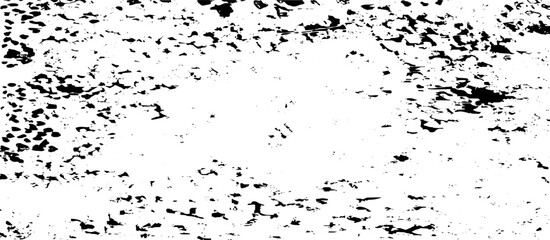 Fototapeta premium Monochrome texture composed of irregular graphic elements. Distressed uneven grunge background. Abstract vector illustration. Overlay for interesting effect and depth. Isolated on white background.