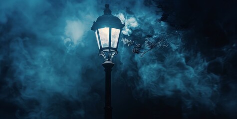 Street Lamp Emitting Smoke