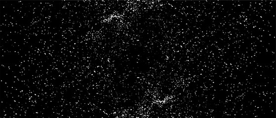 Obraz premium Snow, stars, twinkling lights, rain drops on black background. Abstract vector noise. Small particles of debris and dust. Distressed uneven grunge texture overlay.