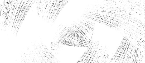 Monochrome texture composed of irregular graphic elements. Distressed uneven grunge background. Abstract vector illustration. Overlay for interesting effect and depth. Isolated on white background.