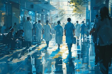 Obraz premium Portraits of professional male and female doctors in the hospital