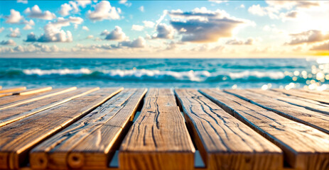 Wooden bench sitting on top of sandy beach next to the ocean.