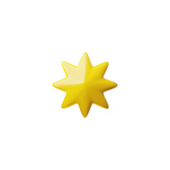 Obraz premium Bright yellow 3D star icon vector illustration