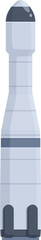 Obraz premium Flat design of an isolated space launch vehicle suitable for scientific or educational graphics