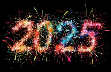 Spectacular Fireworks Display With the Word 2013