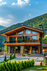 Large house with balcony and side balcony