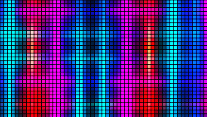 Abstract background from multi-colored squares. Abstract gradient background. Pixel background for web design. Small squares of computer mosaic. 3D rendering.
