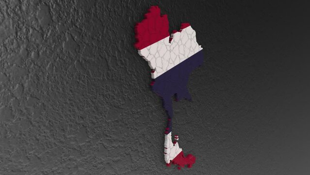 Thailand map 3d. 3d map of Thailand.