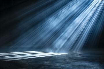 Sunlight Streaming Through Dusty Air in Abandoned Room