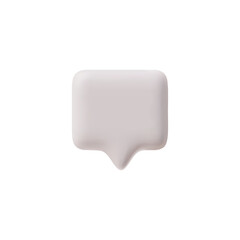 Sleek 3D speech bubble icon vector illustration