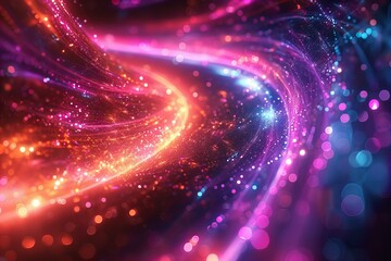 Obraz premium Vibrant Abstract Light Trail