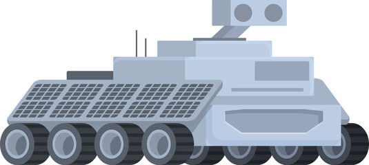 Naklejka premium Illustration of a futuristic military tank with advanced technology and innovative design for modern warfare, featuring armored defense and strategic readiness