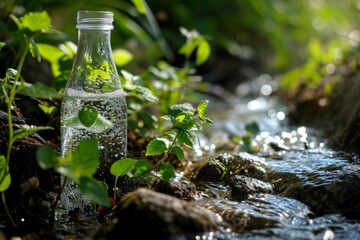 Sustainable technologies for water purification concept , Ai generated