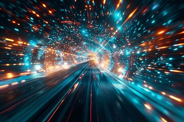 Futuristic Light Tunnel