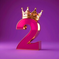 crown number 2 3D 