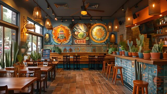 This Customers enjoying traditional Mexican cuisine in a lively restaurant setting.