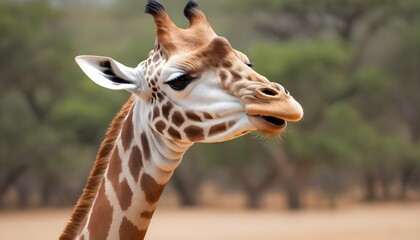 A Giraffe With Its Tongue Flicking Tasting The Ai