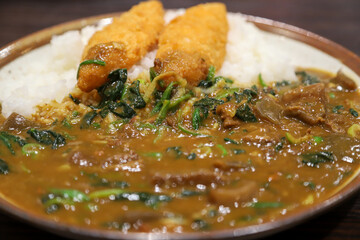 カレー専門店で食べたカレーライス