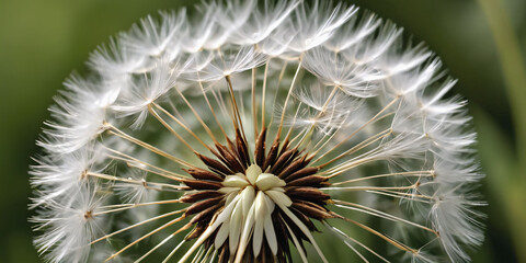 Close-Up of Dandelion in Field..... A close-up of a common dandelion flower with a bright yellow...