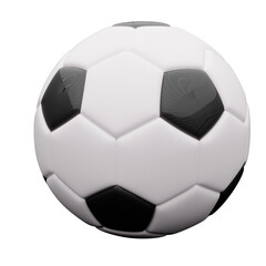 Soccer ball, Football, isolated on transparent background, clipping path, full depth of field