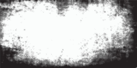 Fototapeta premium Black and white vector halftone. Abstract texture vector illustration