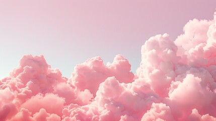 Pink clouds in the sky with a pink background