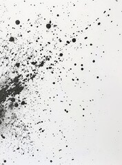 Obraz premium A black and white photo of a white background with black paint splatters