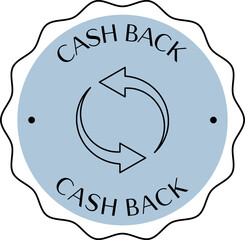 Cash back sticker, return money