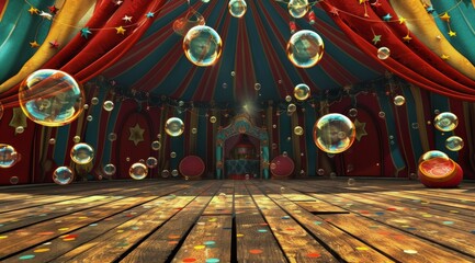 Room Filled With Soap Bubbles