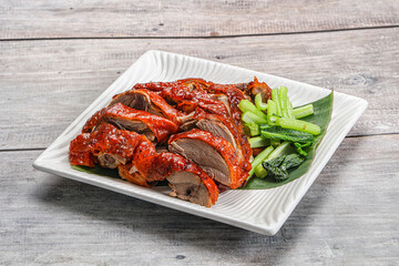 Asian cuisine - roasted duck with skin