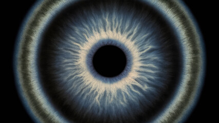 close up sharpest image of a eye ball with blue eye with blue green rim
