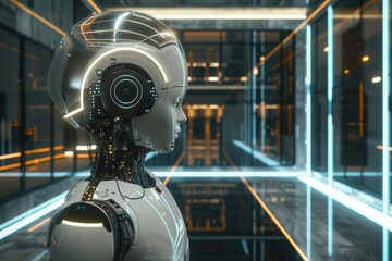 Fototapeta premium University of Artificial Intelligence, leading AI research and education