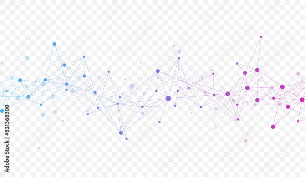 Leinwandbilder connecting dots and lines. abstract geometric plexus style background. hand drawn vector art
