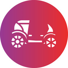 Horse carriage vector icon style