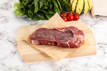 Raw rib eye beef premium steak
