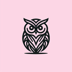 owl design logo concept, vector