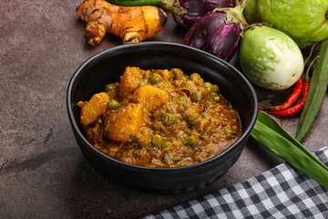 Indian traditional cuisine Aloo mutter
