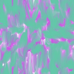 Seamless abstract textured pattern. Simple background neon pink, green and white texture. Digital brush strokes background. Designed for textile fabrics, wrapping paper, background, wallpaper, cover.