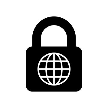 Network security icon. Data protection. Vector icon isolated on white background.