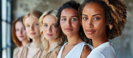 Fototapeta premium Diverse group of young professional women standing together