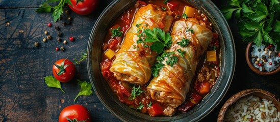 Bowl of food with meat and vegetables