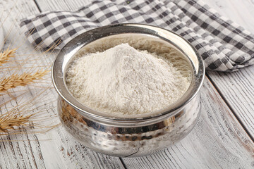 Wheat flour heap for bake