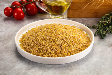Dry wheat bulgur fow cooking