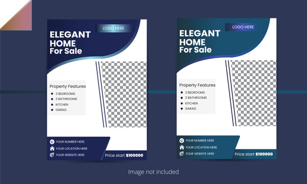 Real state flyer layout templet for social midea & print